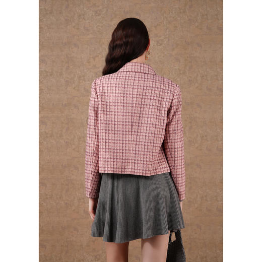 乔万尼春秋短外套高级感格纹上衣ET3B680 商品图4