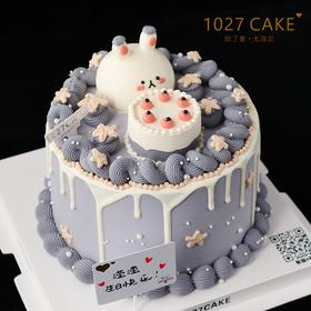 1027CAKE |     小兔子蛋糕  立体奶油霜小动物
