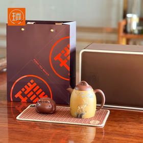 璞实大器一鹿连升单壶加茶宠马晓君大师作品全手工制作原矿紫砂壶