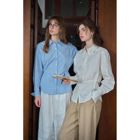 SimpleRetro浪漫协奏曲  收腰两穿立体裁剪衬衫女春显瘦通勤上衣
