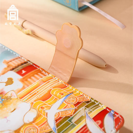 故宫文具宫猫知时节练习本创意手账本日记本复古国潮风笔记本子 商品图5