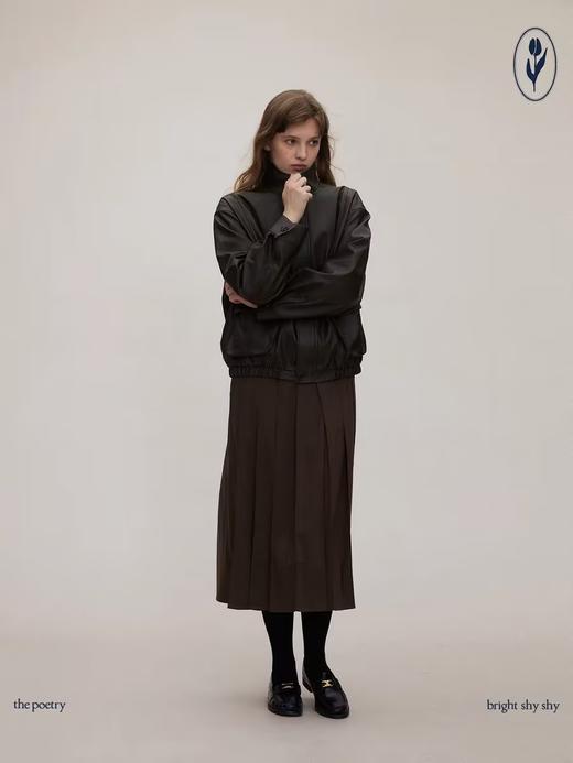 shyshystill/shy202308002/插肩袖设计感口袋皮衣 商品图1