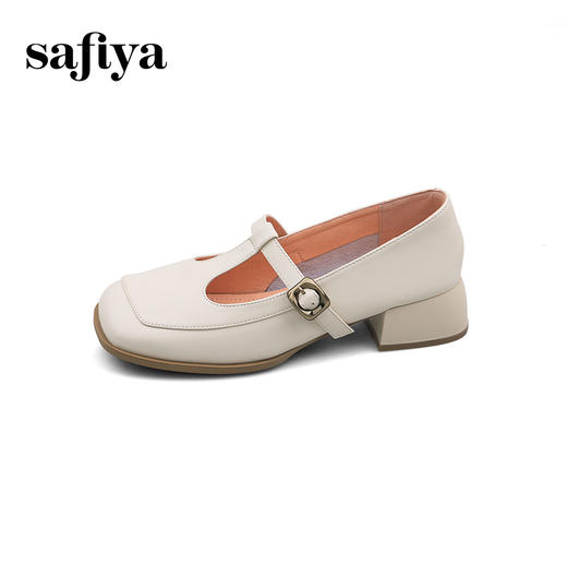预售10天发|Safiya/索菲娅2025法式温柔风浅口方头百搭玛丽珍单鞋 SFD1111404 商品图9