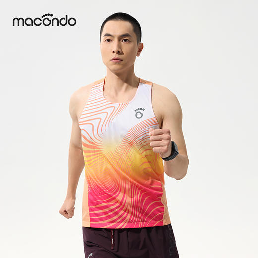 马孔多飞天跑步背心 速干透气 印染 轻量 夜跑反光 防磨 训练/马拉松背心 商品图3