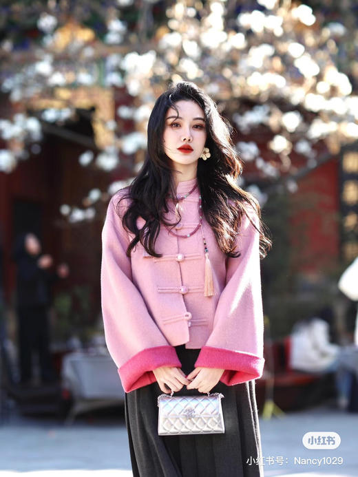 Selfwho新中式25春款双面呢短款外套021105 商品图0