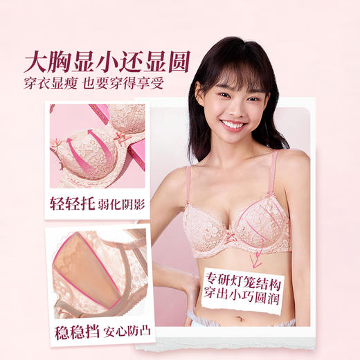 【大胸显小 穿衣显瘦】奶糖派X奶糖女孩 棉花糖2.0春夏超薄文胸（B-G杯） 商品图1