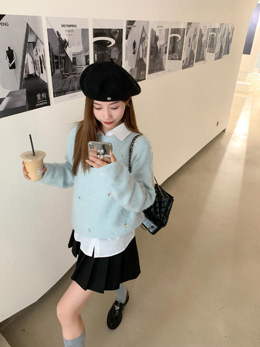 【179元任选2件】最后一波现货！【时髦感up】2色钻石点缀毛衣 商品图8