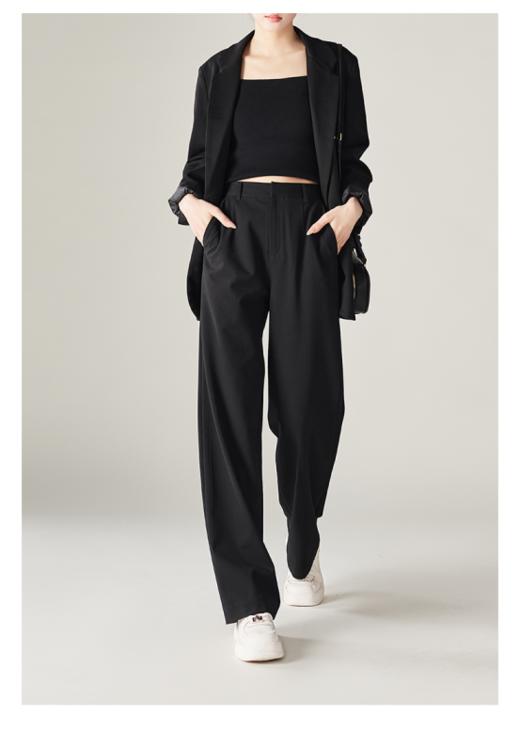 🌻显瘦又时髦❗️Chic爆了❗️【Avann高腰直筒窄版阔腿休闲西裤9658】💕万能修腿神裤❗️版型巨赞🌈 ❗️胯宽腿粗它巨能遮！🌟巨能遮！！ ❗垂顺度绝了❗  商品图0