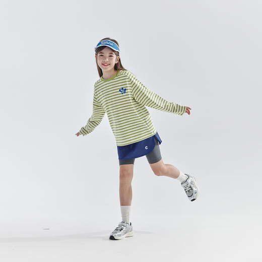 cicochild25年春季新款儿童百搭色彩条纹T恤长袖打底衫女童亲子款 商品图3