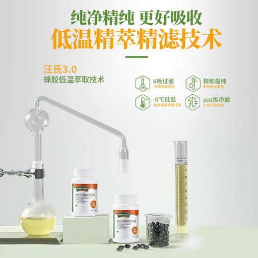 【 调节血脂】汪氏蜂胶蓝帽认证紫银软胶囊60g*2瓶装 商品图4