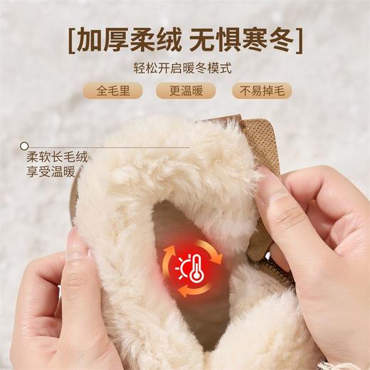 ZHR则则加绒加厚雪地靴女2024冬季新款保暖防水厚底增高棉鞋女鞋 商品图3