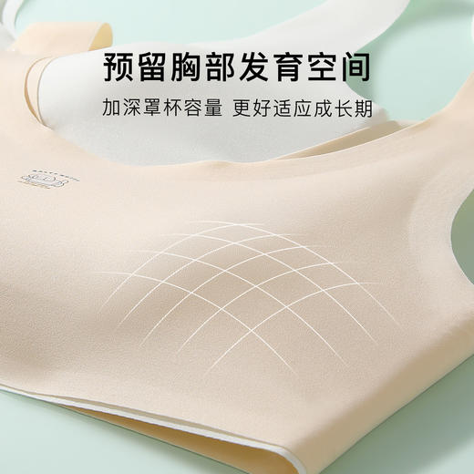 【适合1-2阶】无痕初中生少女发育期背心内衣女亲肤舒适猫咪杯1125可爱小狗 商品图3
