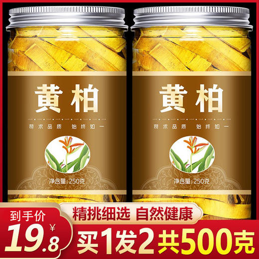 中药材 黄柏 关黄柏檗木黄檗川黄柏 500克包邮 商品图0
