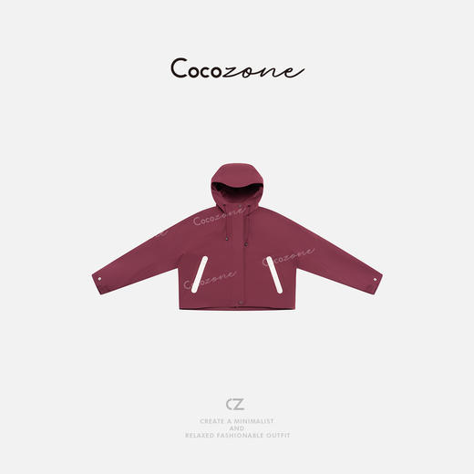 COCO ZONE 2025春季简约休闲连帽抽绳女式外套CD2A0032 商品图0