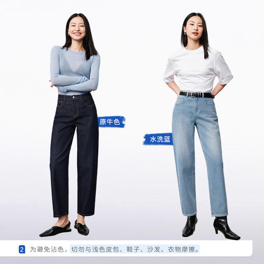 【萝卜裤经典版】simplepieces秋季款SPS牛仔裤女宽松九分阔腿裤 商品图3