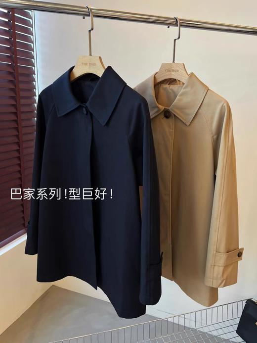 25春秋｜巴*立裁挺阔 抗皱翻领中长款小个子风衣外套【包邮+三天无理由退换 商品图13
