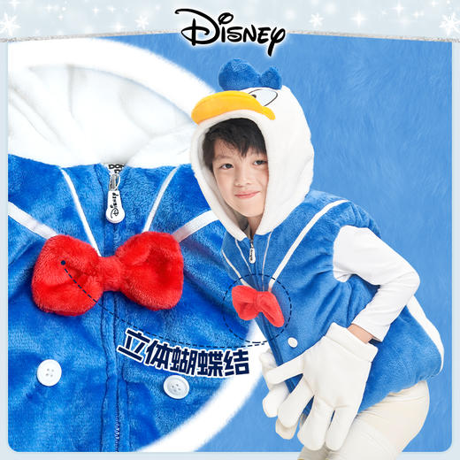 【官方正版】迪士尼米奇唐老鸭史迪奇可爱男童女宝马甲加绒保暖连帽手套5211 5212 5213 5257  5258 4905 4906 商品图3