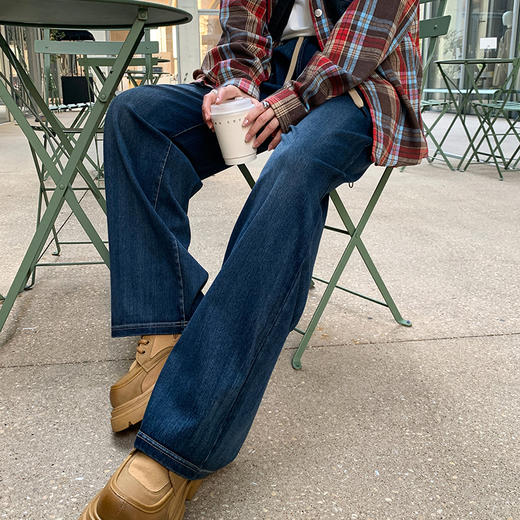 【显高显瘦 修饰腿型】SIIJJEYY枝辑 春夏法式口袋直筒牛仔裤2503 商品图3