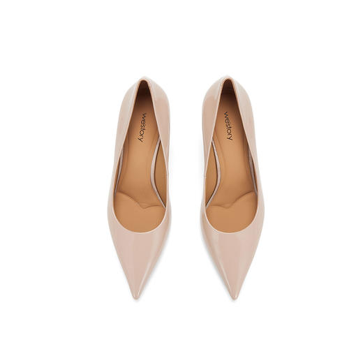 Westory2025年春季尖头高跟光面牛皮通勤百搭浅口单鞋W25AE57851 商品图4