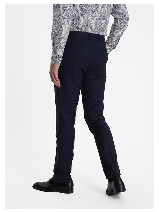 callisto高阶商务系列桑葚蓝进口绵羊毛西裤 商品图4