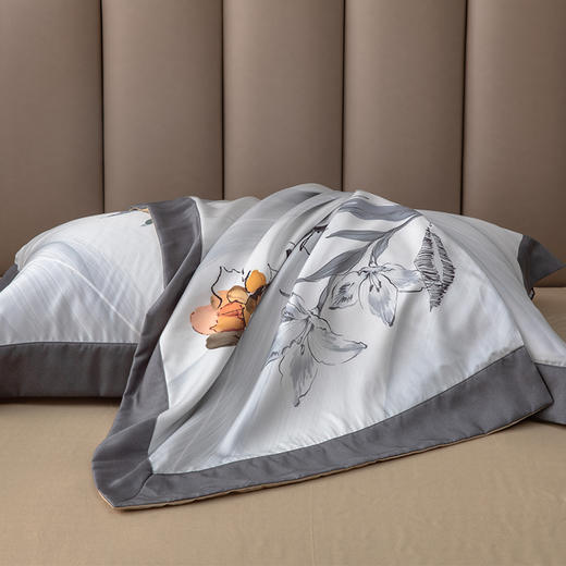 多喜爱 60S兰精天丝四件套-屿香花意【礼盒包装】【拼边设计】 如梦丝滑 莹润如真丝 奥地利进口兰精天丝 专利床单 纱支细腻紧密 商品图4