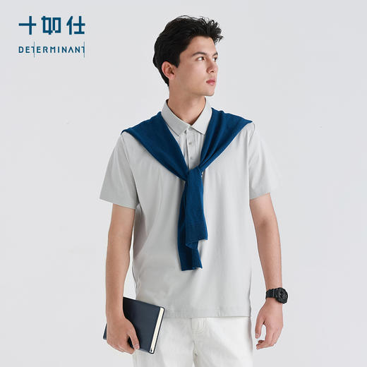 十如仕纯棉水柔棉男士休闲运动半袖夏季透气宽松户外Polo衫-P10-02 商品图3