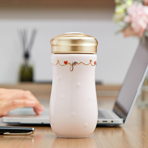 一心一意随身杯360ml单层情人节七夕送礼礼品可刻字 商品图3