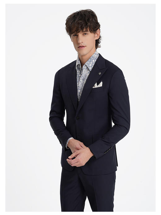 callisto高阶商务系列桑葚蓝绵羊毛西服 商品图4