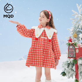 【秒】【特】【MQD】【专柜同款】童装女童大衣冬季新款甜美儿童毛呢子外套