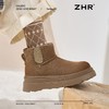 ZHR则则加绒加厚雪地靴女2024冬季新款保暖防水厚底增高棉鞋女鞋 商品缩略图9