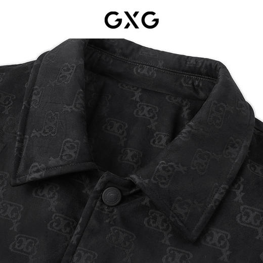 GXG男装 黑色时尚压花翻领夹克 冬季热卖GEX12129234 商品图3