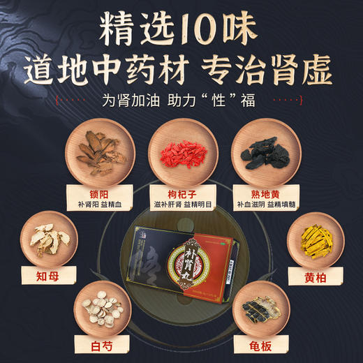 修正补肾丸男用补肾固精中药正品早泄治疗补精锁阳强肾亏虚大蜜丸 商品图2