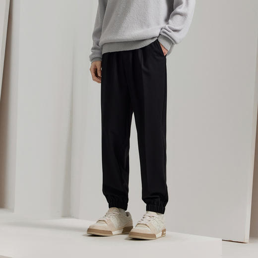 GXG男装   黑色宽松束脚休闲裤秋季热卖爆款休闲裤GEX10212603 商品图2