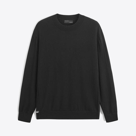 GXG男装  黑色纯羊毛可机洗保暖针织衫毛衣  热卖毛衫 GEX12012723 商品图4