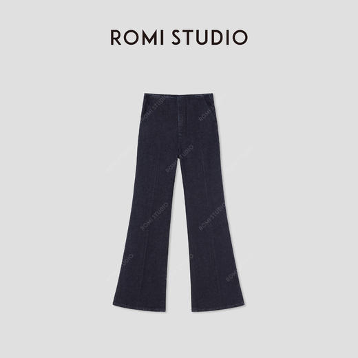 ROMI STUDIO“都市休闲”100%长绒棉绳染微喇修身牛仔裤 RWBWX41505 商品图0