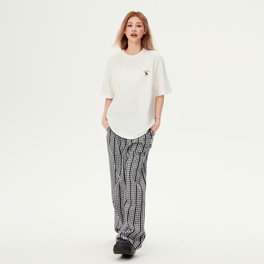 YKYB黄子韬休闲裤2025春季新款经典简约柔软肤轻盈黑白格长裤Y51NXK007 商品图4