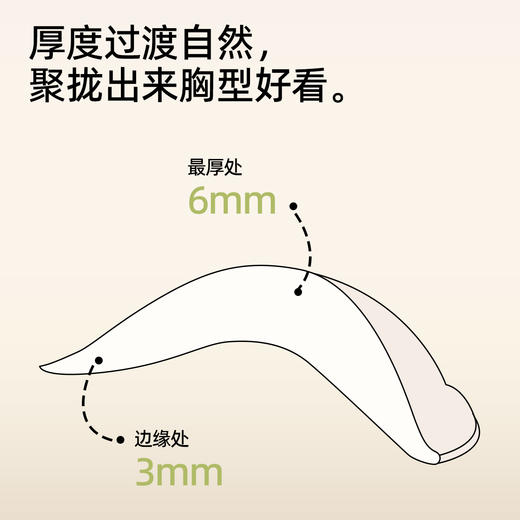 【强聚拢】熳洁儿 小胸聚拢中厚杯蕾丝蚕丝滑滑杯文胸25251512 商品图5