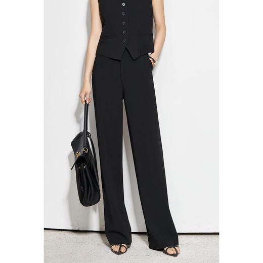 剩S/M/L/XL 米思阳2026春季新款通勤风百搭西裤高腰显瘦阔腿裤休闲裤女5884 商品图1