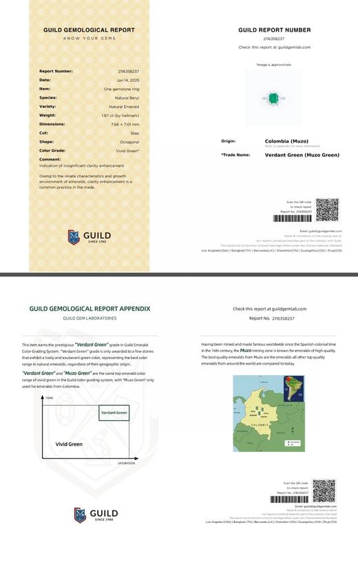 1.67ct刻面祖母绿戒指 商品图3