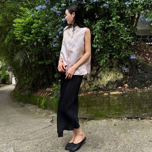 顺丰包邮洛诗琳40534轻奢新中式安稳提花小立领国风马甲101 商品图2