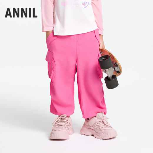 女童全腰梭织单裤防蚊裤春季新款安奈儿童装实体店同款XG516558 商品图1
