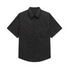 GXG男装 黑色微阔提花工艺短袖衬衫时尚 夏季热卖衬衫 商品缩略图4