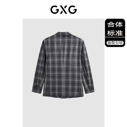GXG男装 黑白格经典双排扣西装 冬季热卖西服GEX11315834 商品图1