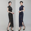 复古国风年轻日常，长款网纱无袖旗袍SYK184213 商品缩略图0