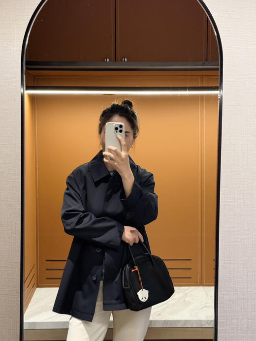 25春秋｜巴*立裁挺阔 抗皱翻领中长款小个子风衣外套【包邮+三天无理由退换 商品图5