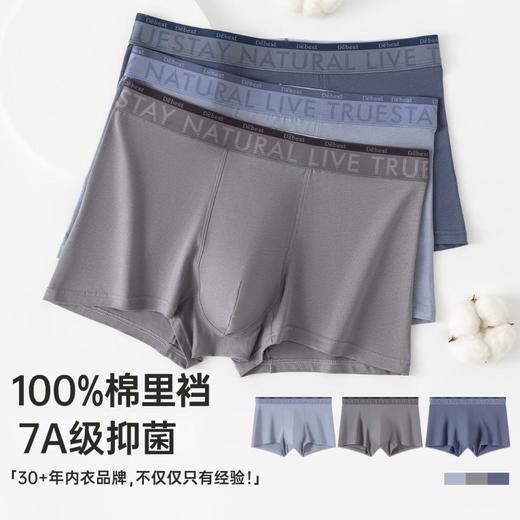 3部顶瓜瓜时尚简约弹力棉男士内裤3条31255-3 商品图0