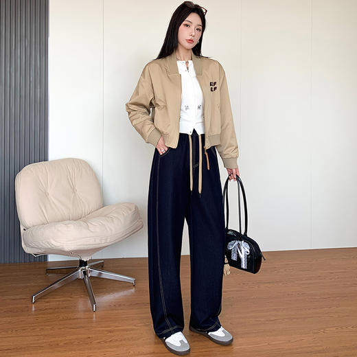 【高腰阔腿 宽松百搭】SIIJJEYY枝辑 春夏修容线香蕉牛仔裤 2507 商品图12