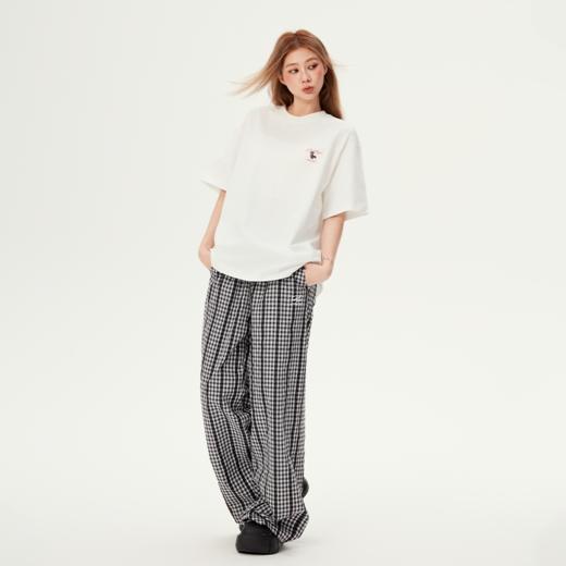 YKYB黄子韬休闲裤2025春季新款经典简约柔软肤轻盈黑白格长裤Y51NXK007 商品图3