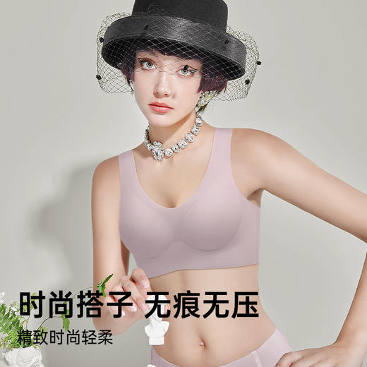 A1-【99元2件，2件装】【A-C杯】【轻薄透气裸感无痕】高弹舒适凉感调整美背内衣女无钢圈运动文胸  花满月朦 商品图5