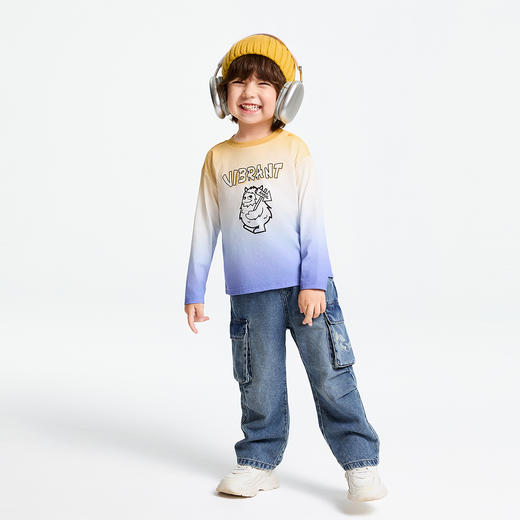 男童圆领SORONA长袖T恤春季新款安奈儿童装实体店同款XB511556 商品图5